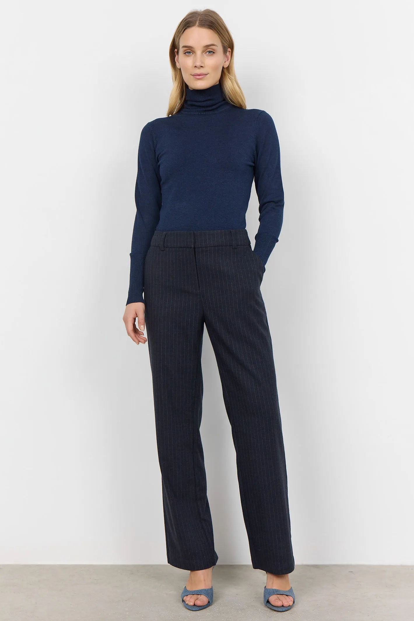 Soya Concept 40874-20 96799-8B SC-Isabelle 5-B Trousers Blue Iris Melange