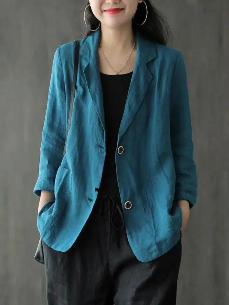 Toni - Casual, losse blazer met lange mouwen 2024
