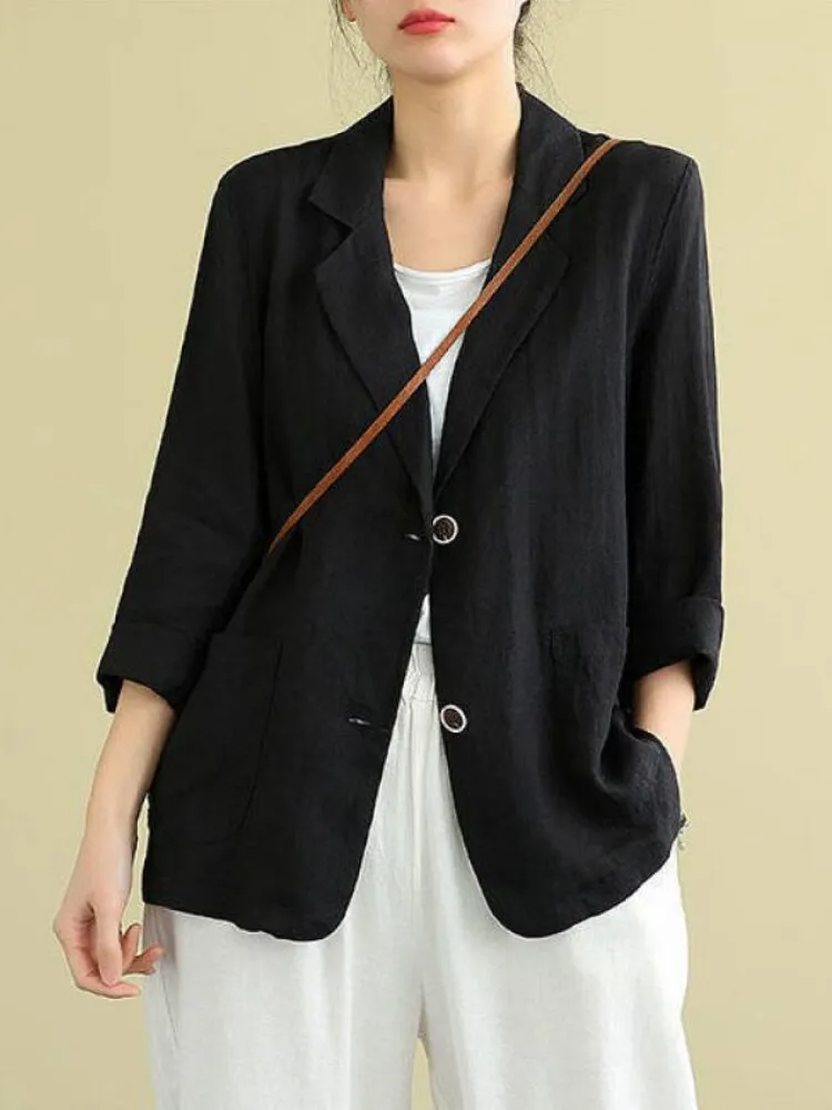 Toni - Casual, losse blazer met lange mouwen 2024