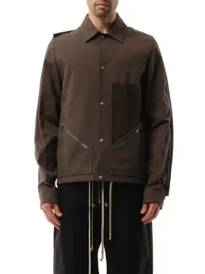Tour Snap Front Jacket in Ash/Brown/Black