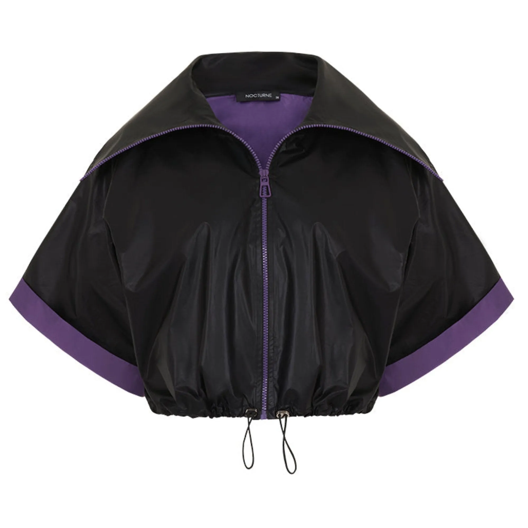 Urban Wide Collar Black Jacket