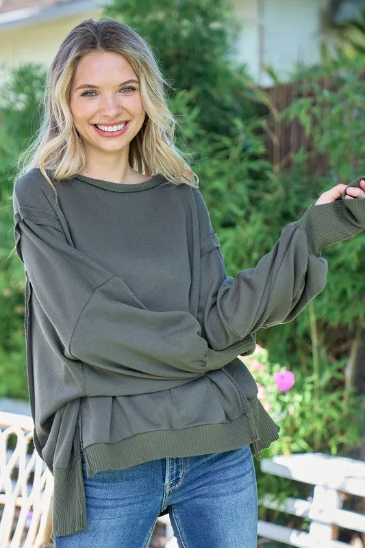 What You're Made Of Pullover - Olive
