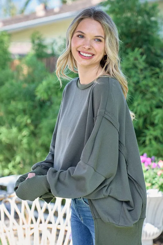 What You're Made Of Pullover - Olive