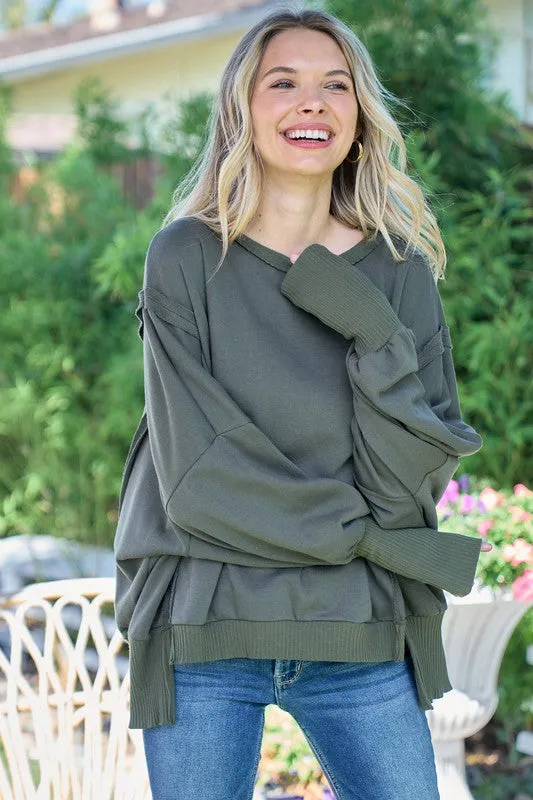 What You're Made Of Pullover - Olive