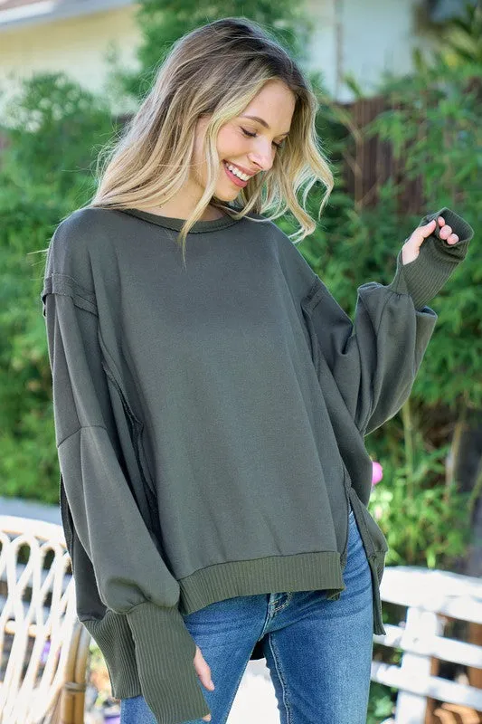 What You're Made Of Pullover - Olive