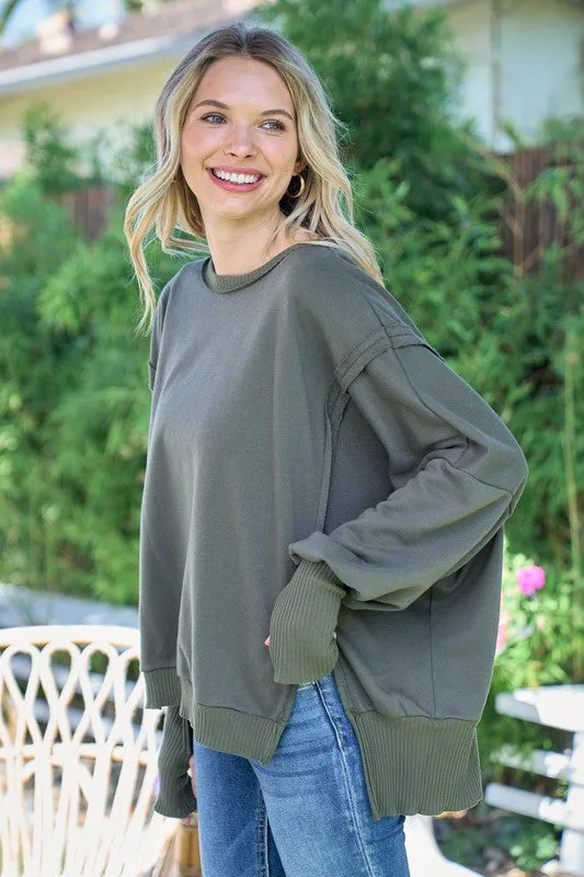 What You're Made Of Pullover - Olive