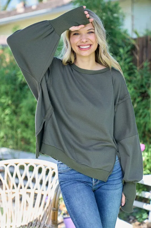 What You're Made Of Pullover - Olive