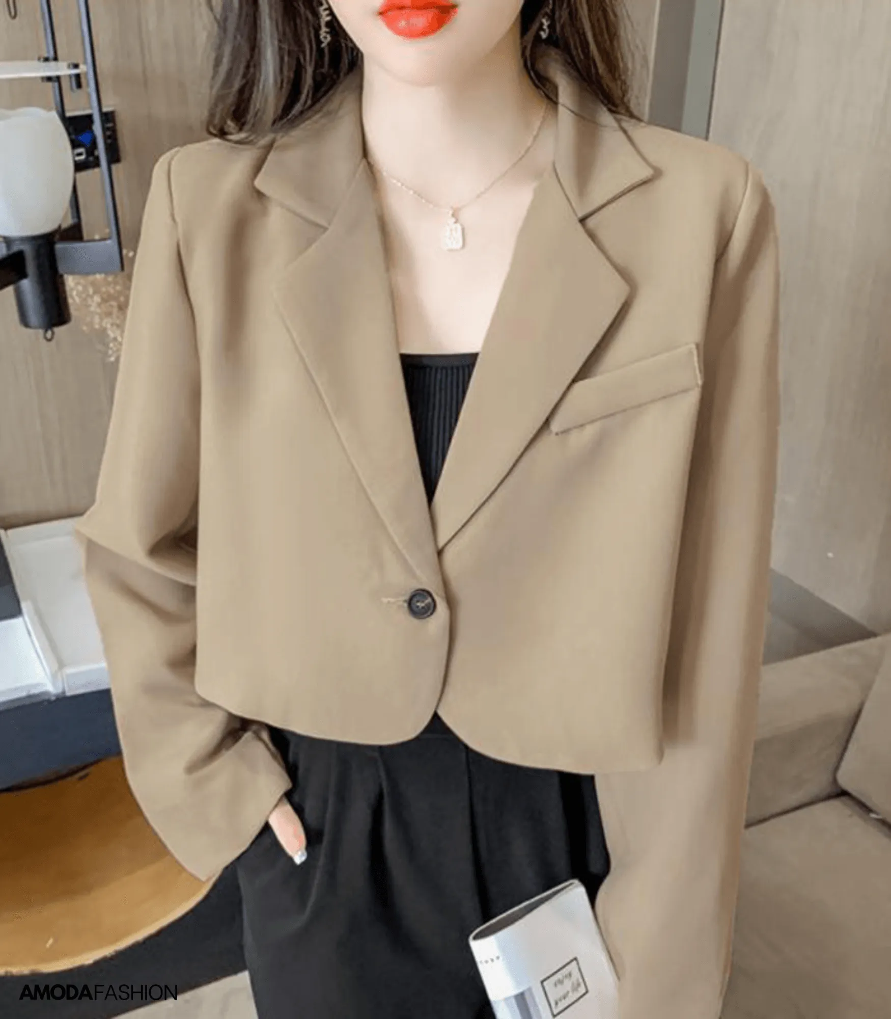 Winter mini blazer voor vrouwen
