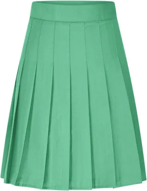 Womens School Uniform Cheerleader Skirts Summer Elastic Waist Athletic Pleated Skorts Plus Size Fashion Loose Skirt