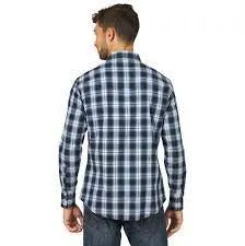 Wrangler Men’s Shirt Western Wrinkle Resist Stretch Stain Release